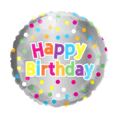 18 In. Happy Birthday Polka Dots Balloon