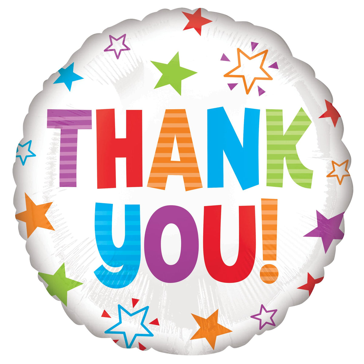 Colorful "Thank You" 18-Inch Foil Balloon