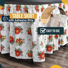 Christmas Printed Table Skirt | 6 Pack - 14 ft. x 29 in.