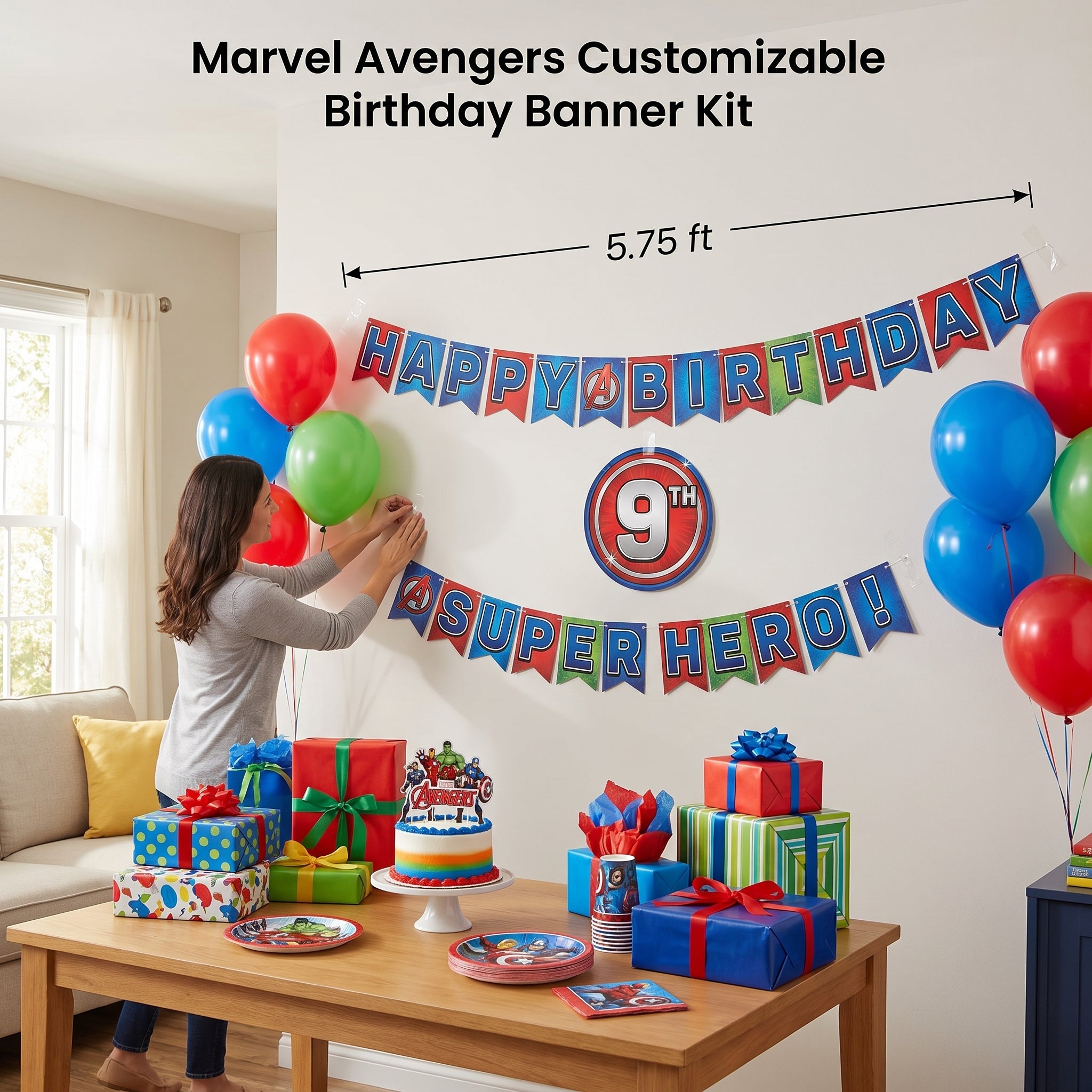 Marvel Avengers Customizable Birthday Banner Kit