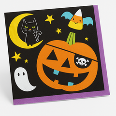 Spooky Halloween Printed Beverage Napkins - 2-Ply - 5 In. X 5 In.