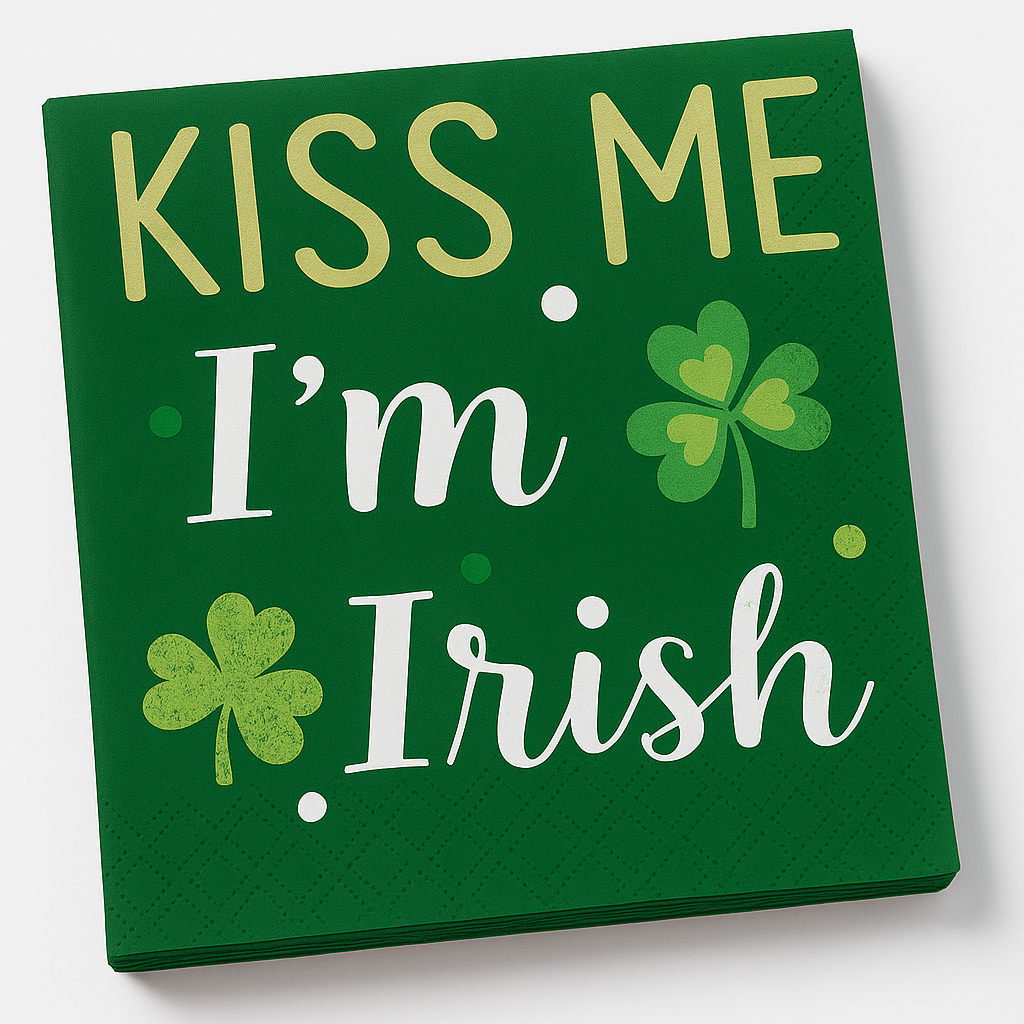 Irish Blessings St. Patrick's Day Beverage Napkins