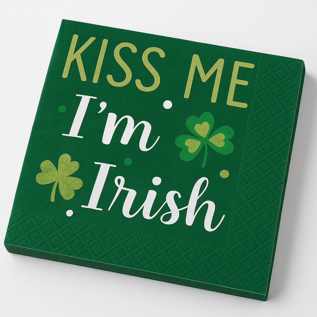 St. Patrick's Day Irish Blessings Beverage Napkins - 5 In. X 5 In.