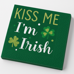 St. Patrick's Day Irish Blessings Beverage Napkins - 5 In. X 5 In.