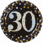 Sparkling Celebration 30th Birthday Prismatic Plates - 9