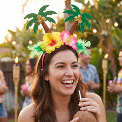 Tropical Hibiscus & Palm Tree Head Bopper