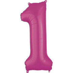 Pink Number 1 Super Shape Foil Balloon - 34 Inch