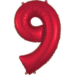 34-Inch Red Number 9 Foil Super Shape Balloon