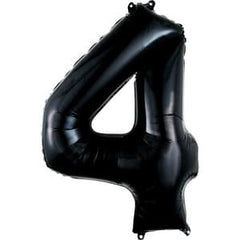 34-Inch Black Number 4 Helium Foil Super Shape Balloon