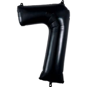 34-Inch Black Number 7 Super Shape Helium Balloon