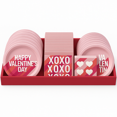 Retro Love Valentine's Day Party Tableware Set