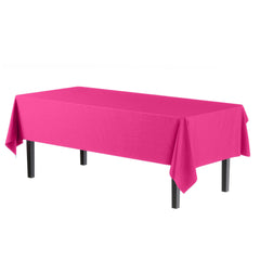 Premium Cerise Plastic Table Covers | 12 Pack