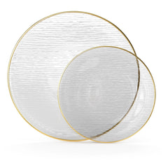 7 Inch and 10 Inch Weave Plate Combo 15|15 - Clear
