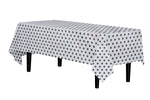 Black Polka Dot Plastic Table Cover - 54 in. x 108 in.