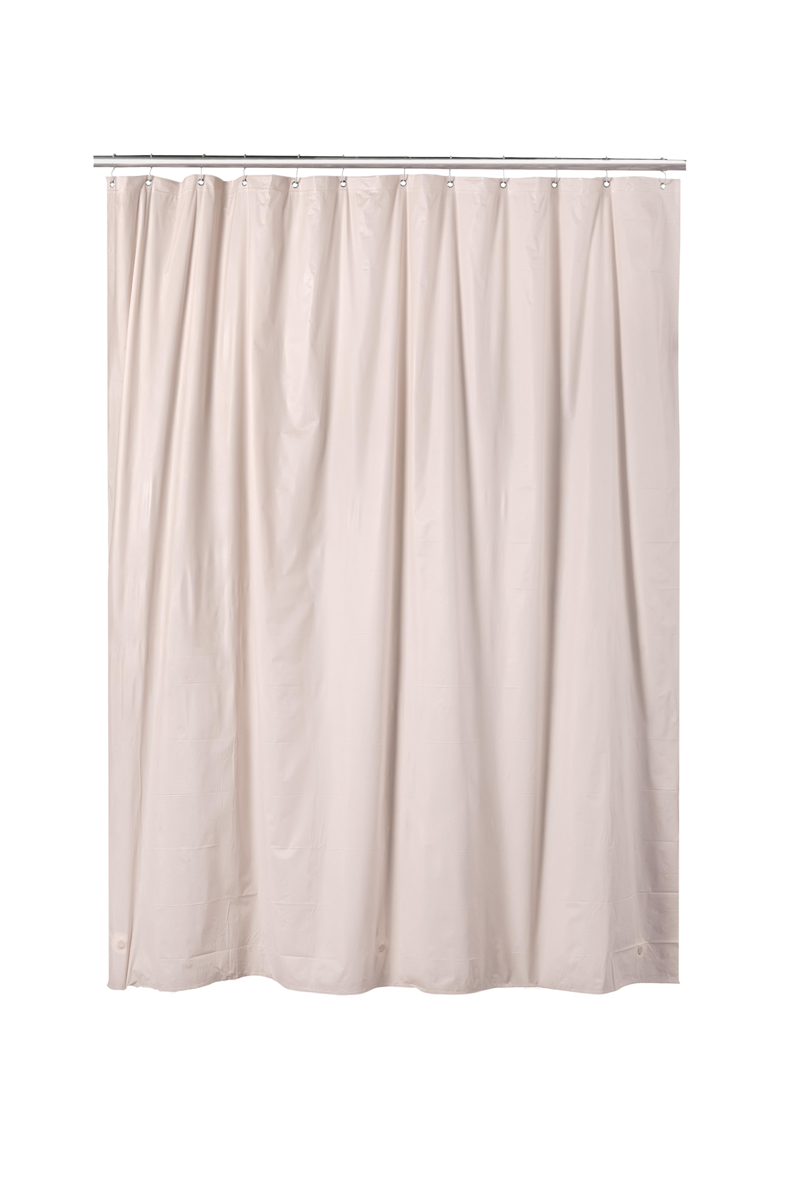 70 In. x 72 In. Pvc Shower Liner With Ring And Magnets | Ivory