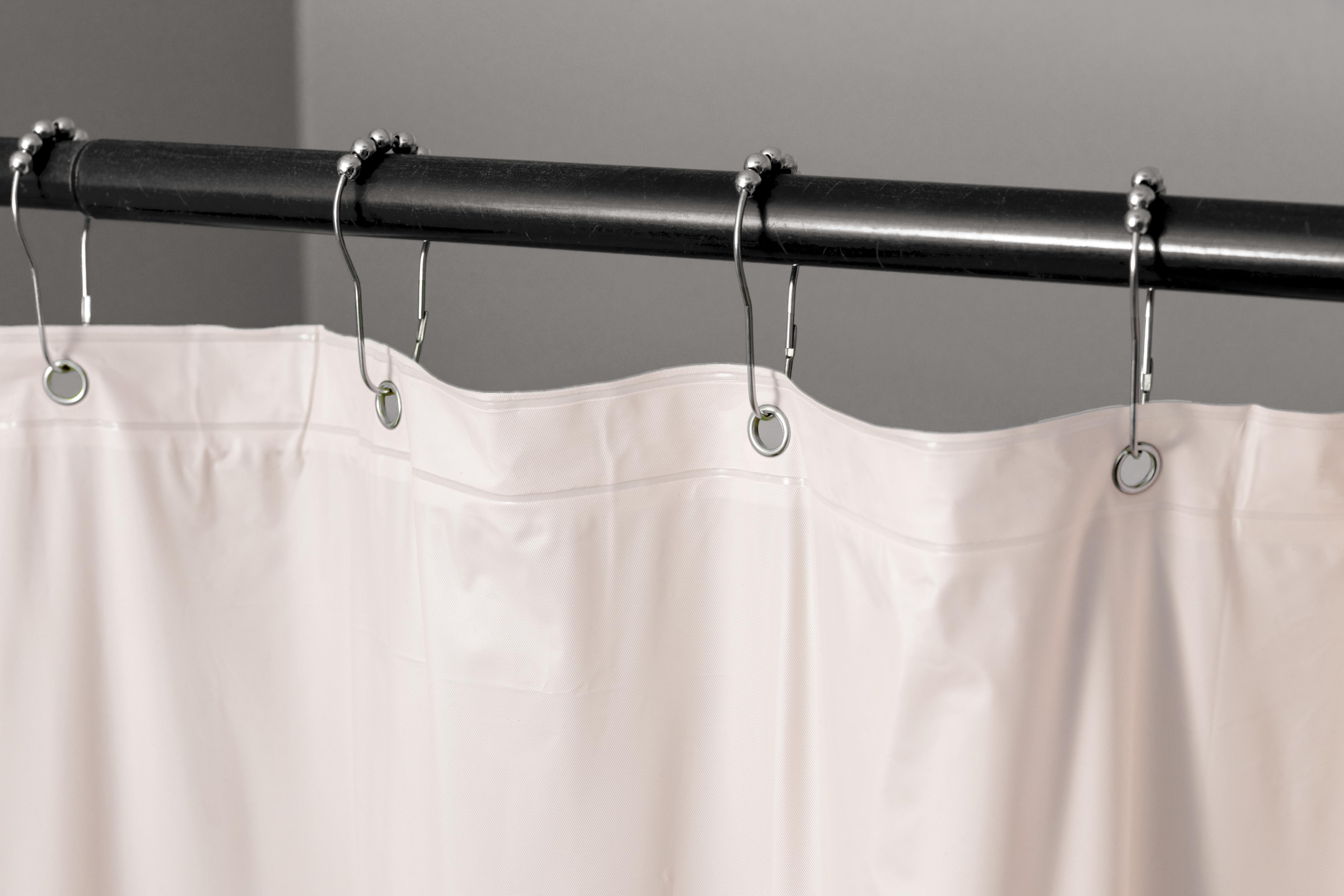 70 In. x 72 In. Pvc Shower Liner With Ring And Magnets | Ivory