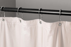 70 In. x 72 In. Pvc Shower Liner With Ring And Magnets | Ivory