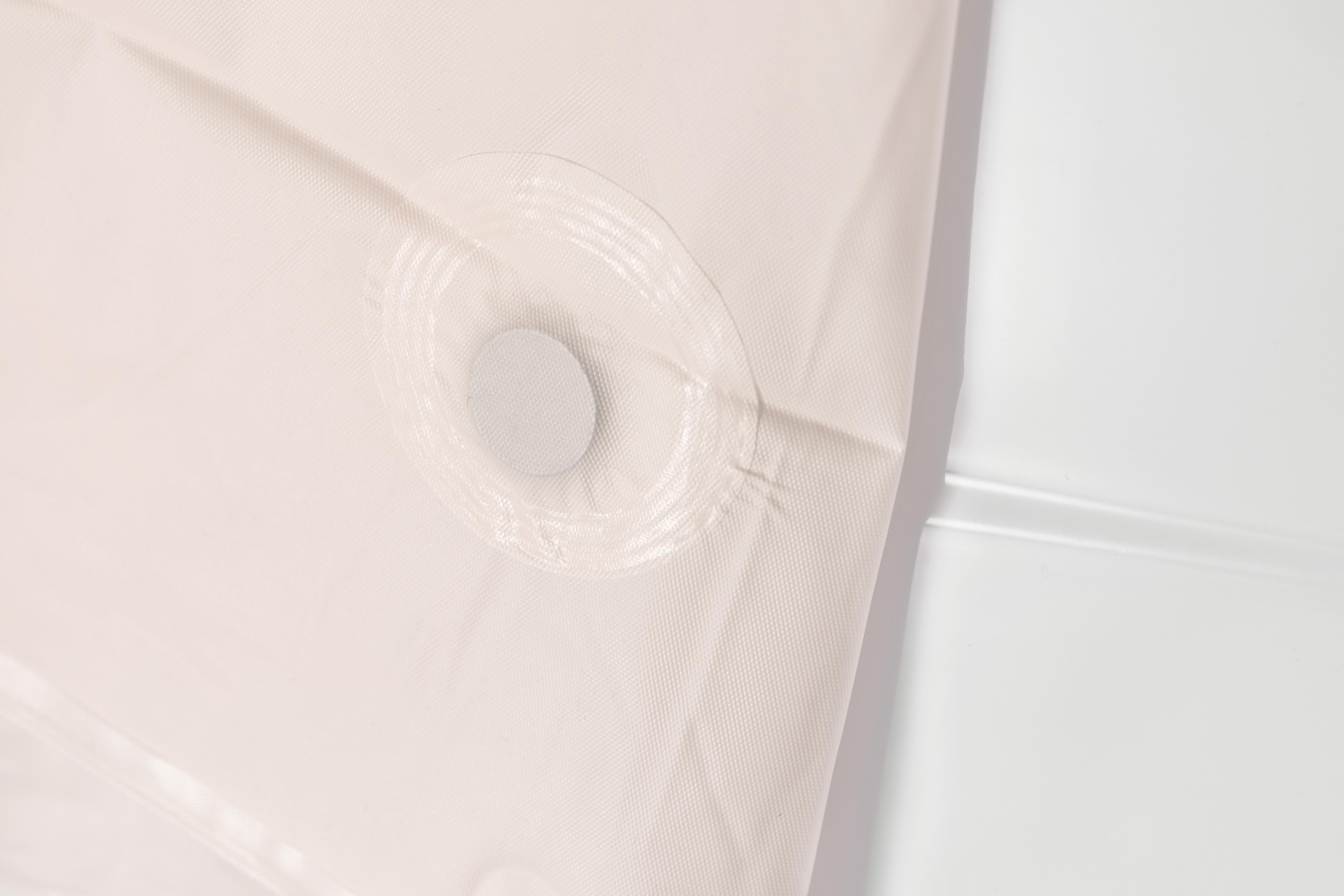 70 In. x 72 In. Pvc Shower Liner With Ring And Magnets | Ivory
