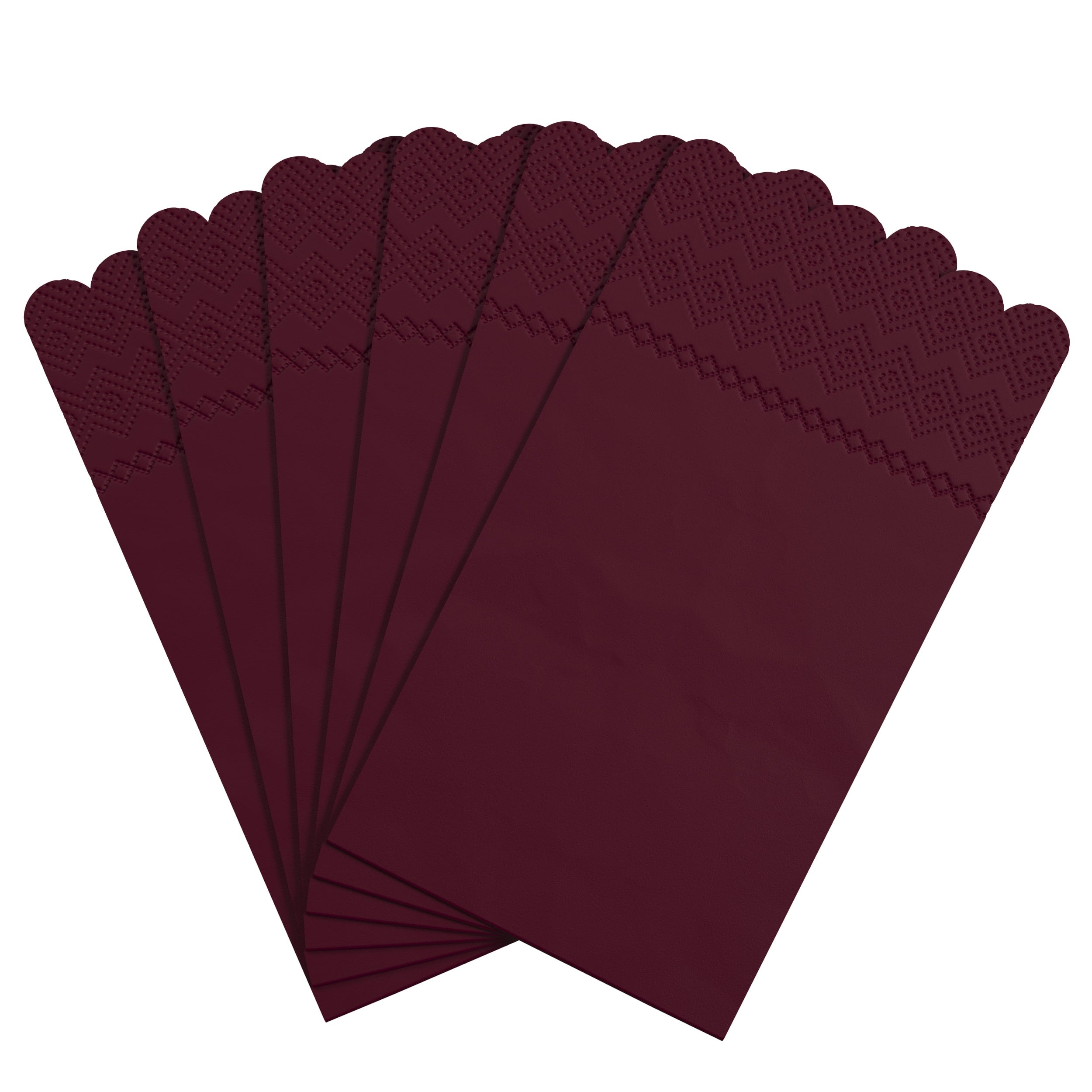 3 Ply Wine Berry Scalloped Napkins - 20 Ct.