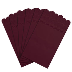 3 Ply Wine Berry Scalloped Napkins - 20 Ct.