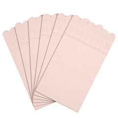 3 Ply Pink Peach Scalloped Napkins - 20 Ct.
