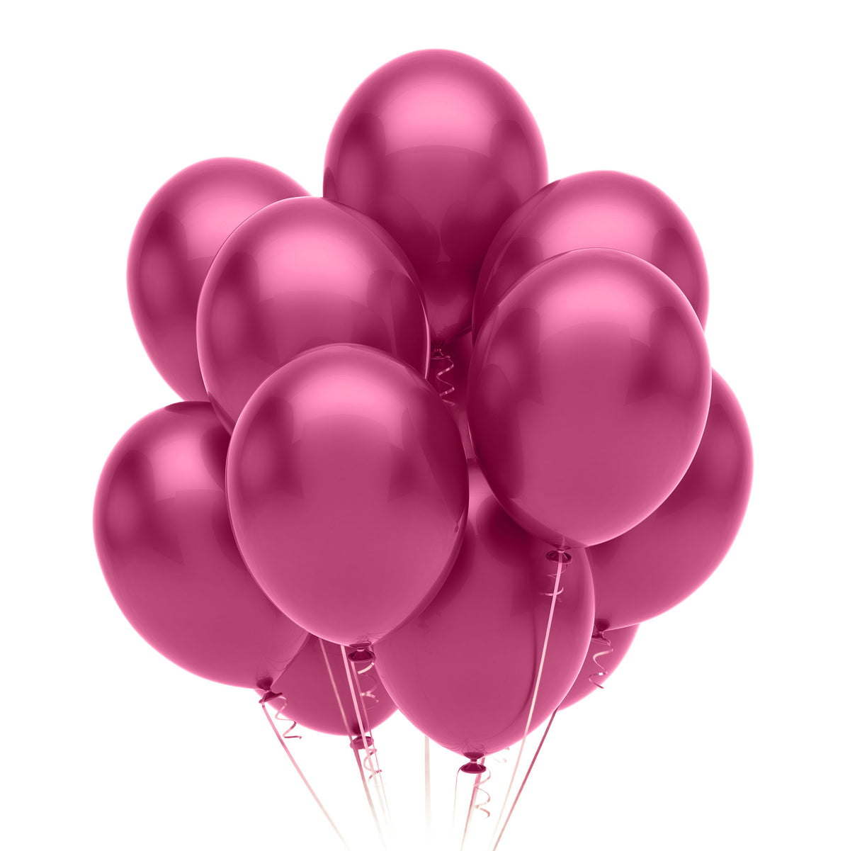 12 In. Fuchsia Pearlized Latex Balloon | 10 Count