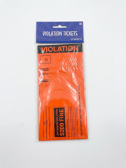 Halloween Violation Ticket Costume Props