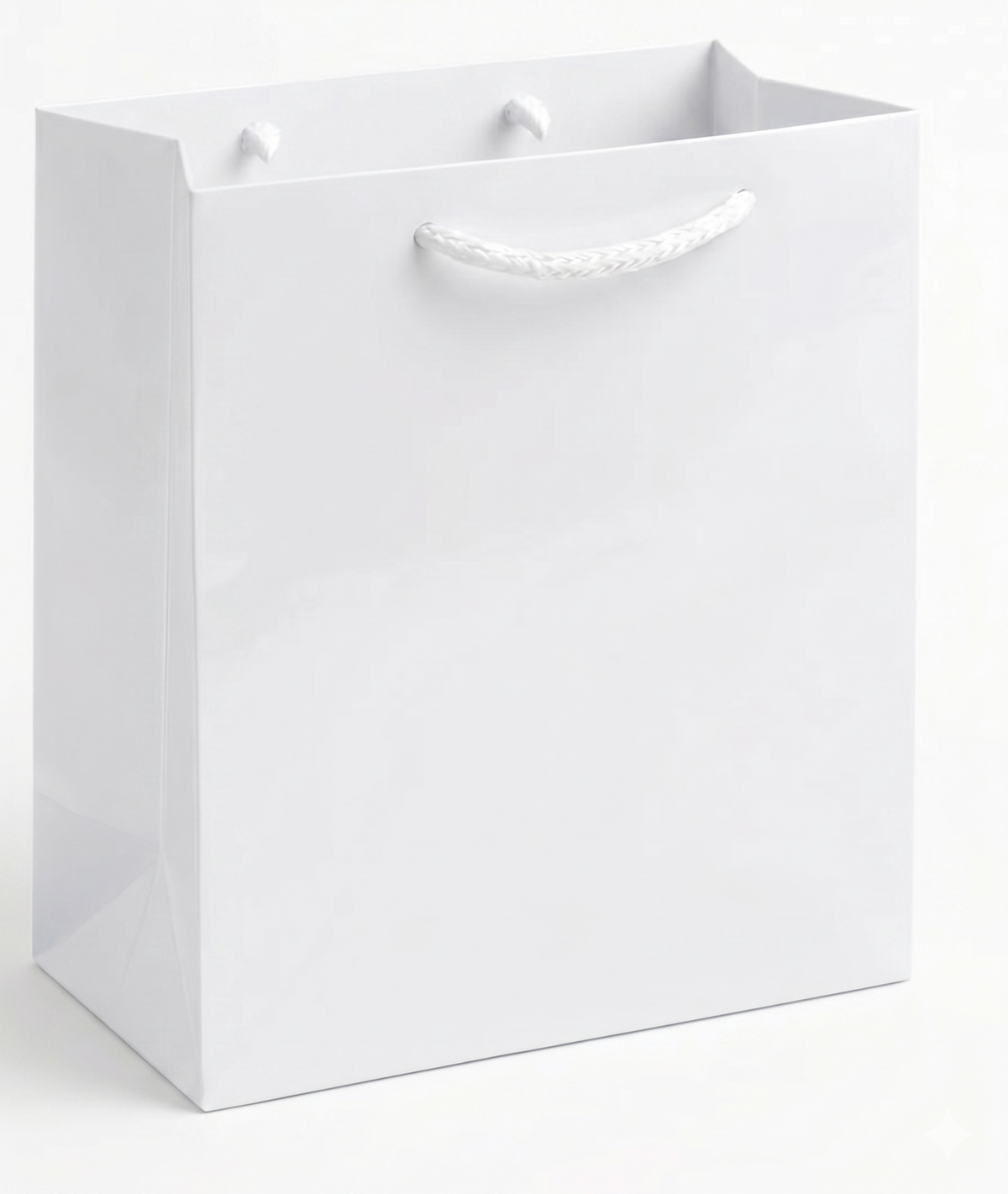 Glossy Medium Gift Bag - Vibrant White