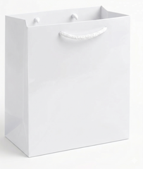 Glossy Medium Gift Bag - Vibrant White