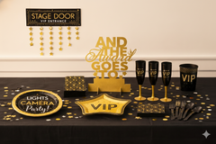 116 Pcs Hollywood Awards Night Party Kit - For 8 Guests