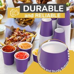 12 Oz. Purple Paper Cups | 20 Count