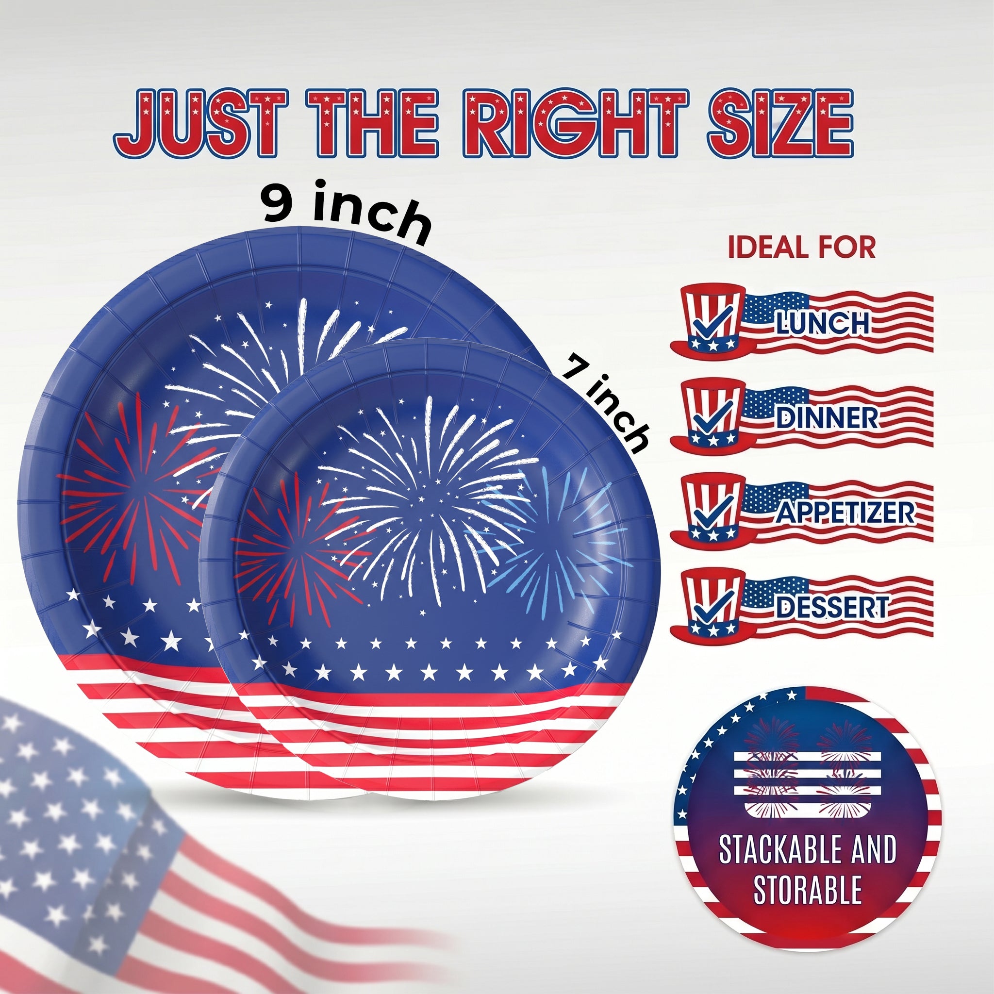9" Starburst Paper Plates - 20 Ct.
