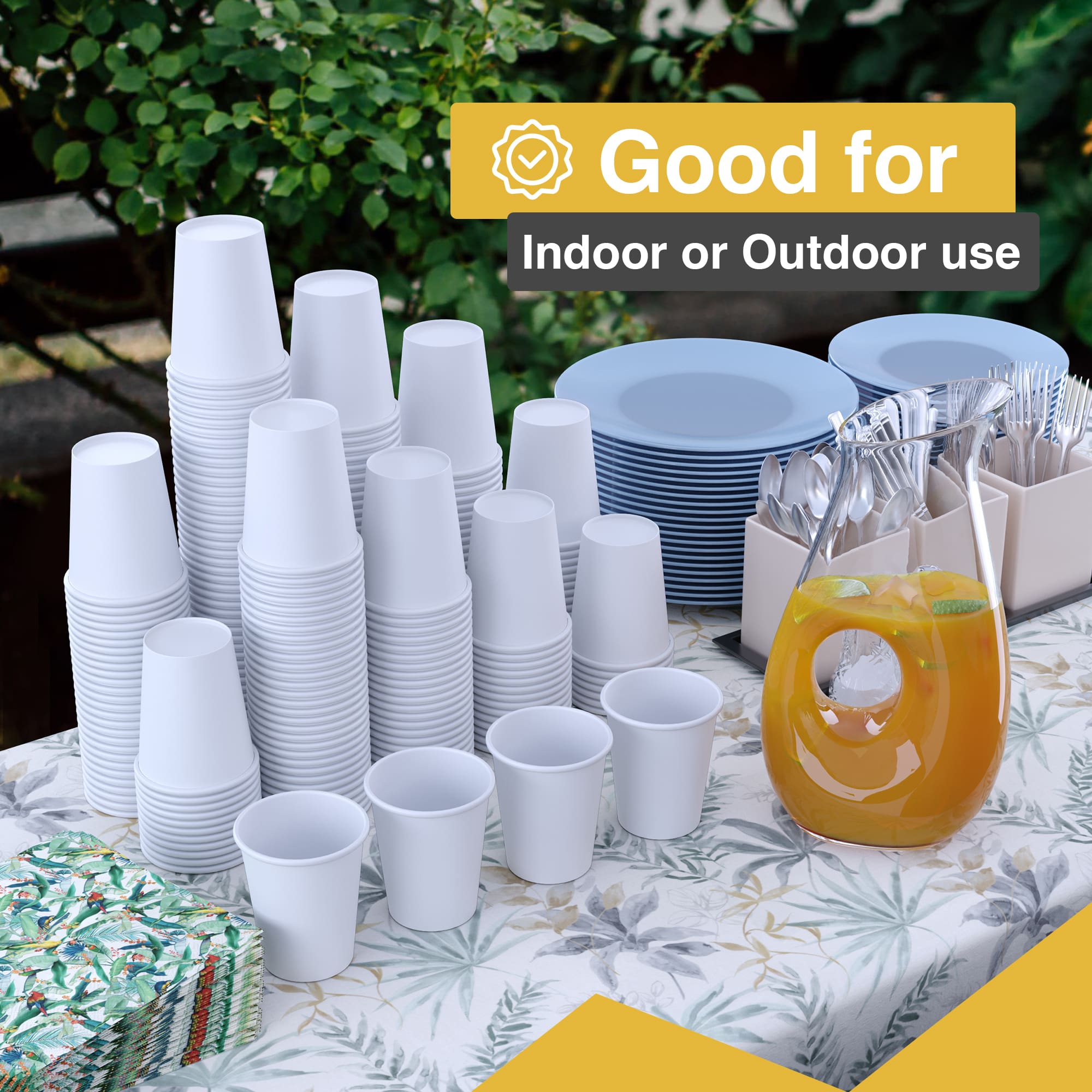 12 Oz. White Paper Cups | 20 Count
