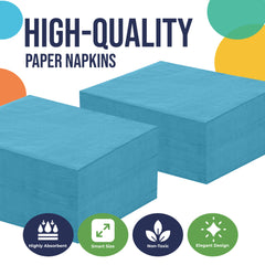 Turquoise Beverage Napkins | 20 Count