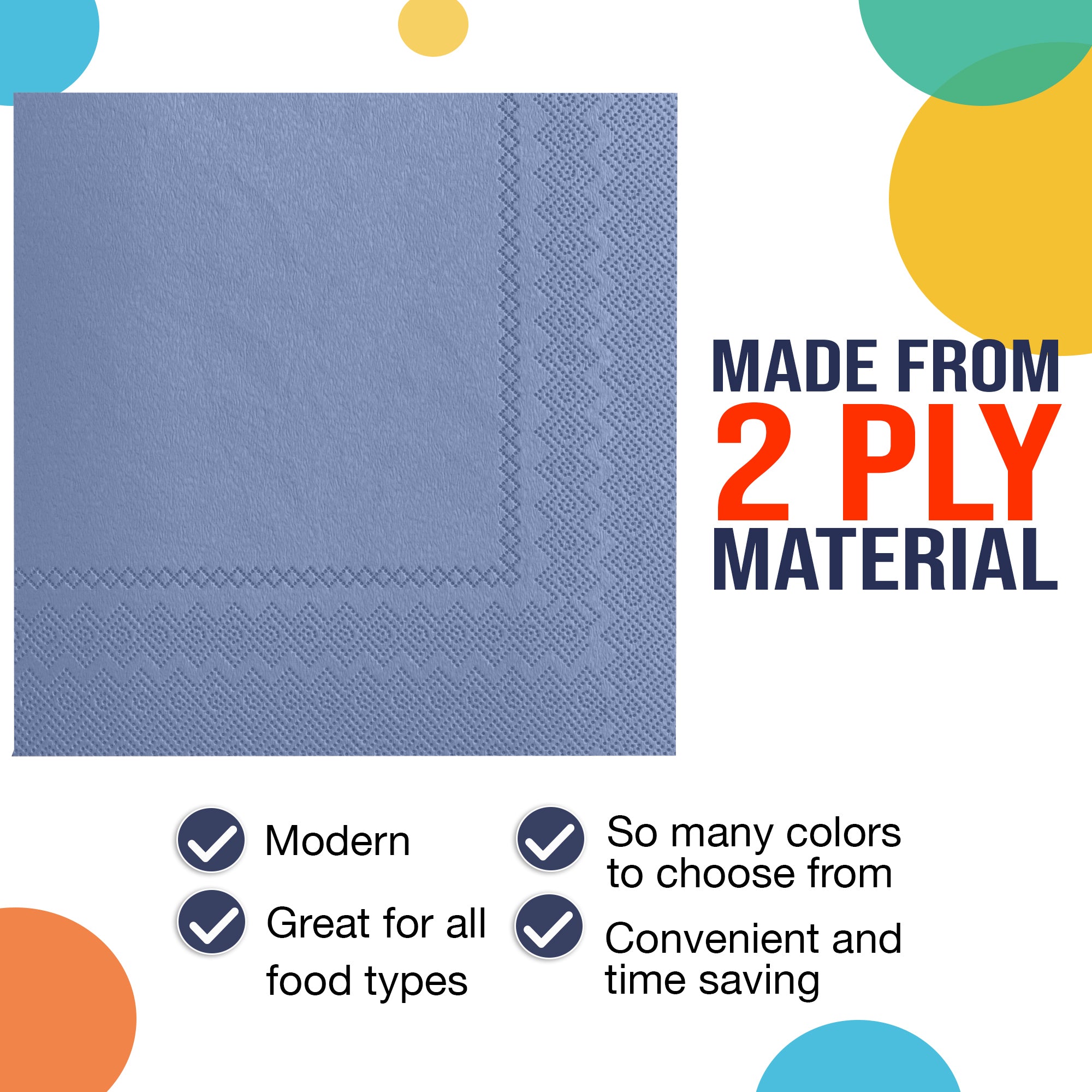 Silver Luncheon Napkins | 100 Count