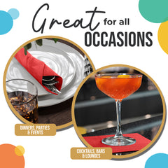 Red Beverage Napkins - 4.75 in. x 4.75 in. | 100 Count