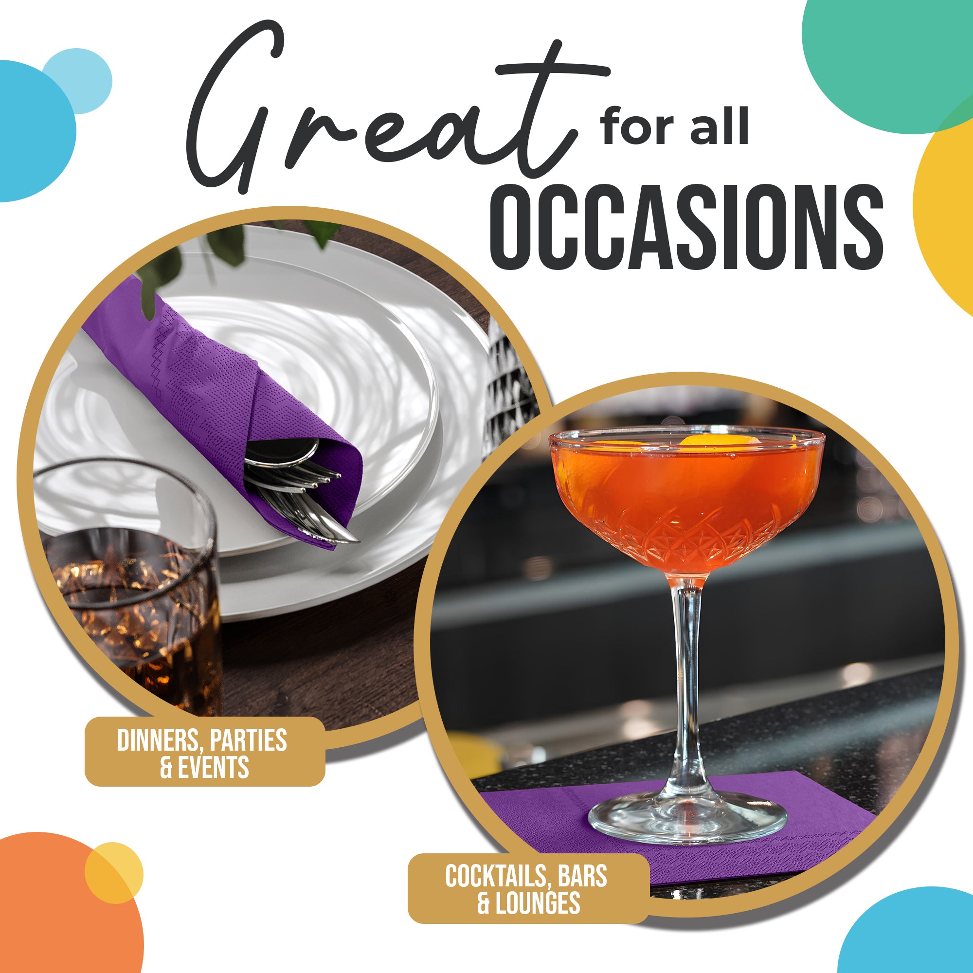 Purple Luncheon Napkins | 100 Count