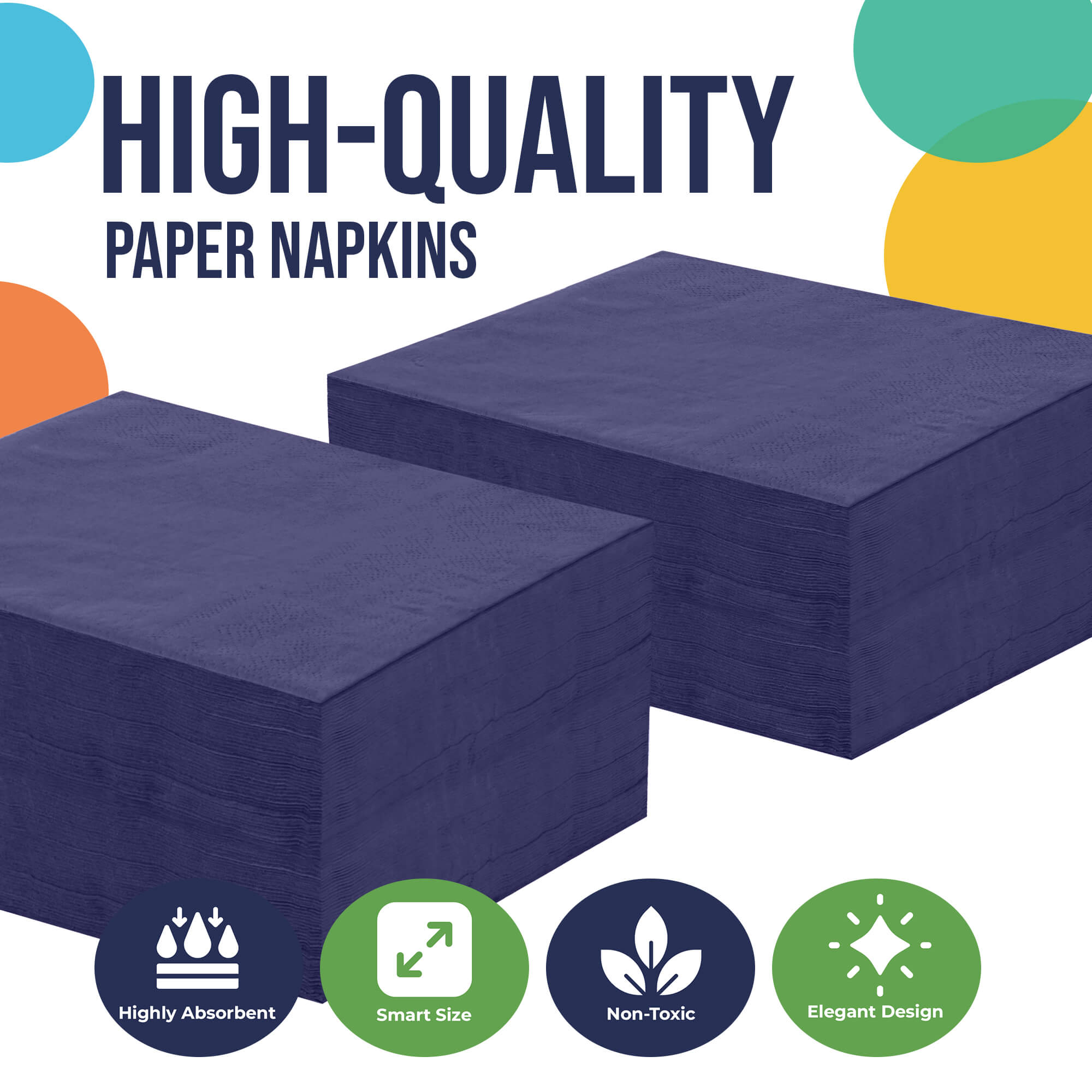 Navy Luncheon Napkins | 100 Count