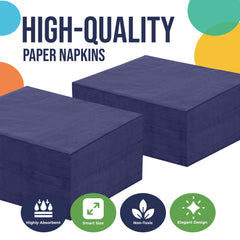 Navy Luncheon Napkins | 100 Count