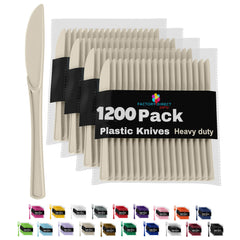 Heavy Duty Ivory Plastic Knives | Case of 1200