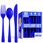 Heavy Duty Dark Blue Cutlery Combo - 7.5 in. - 80 Count