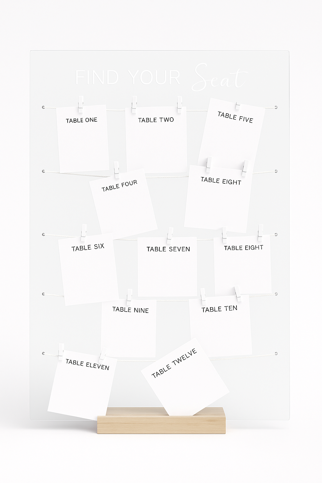 Ginger Ray Acrylic Table Seating Board