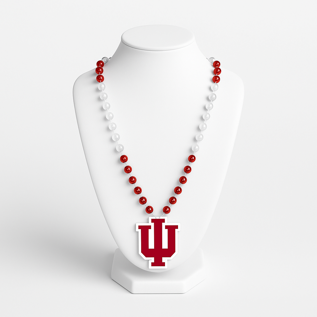 Indiana College Sports Beaded Necklace