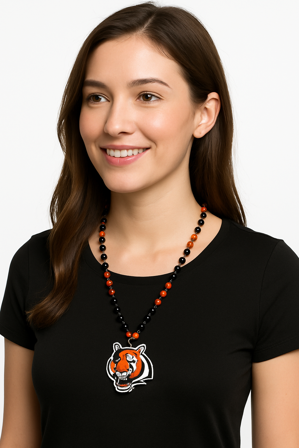 Cincinnati Bengals Beaded Necklace
