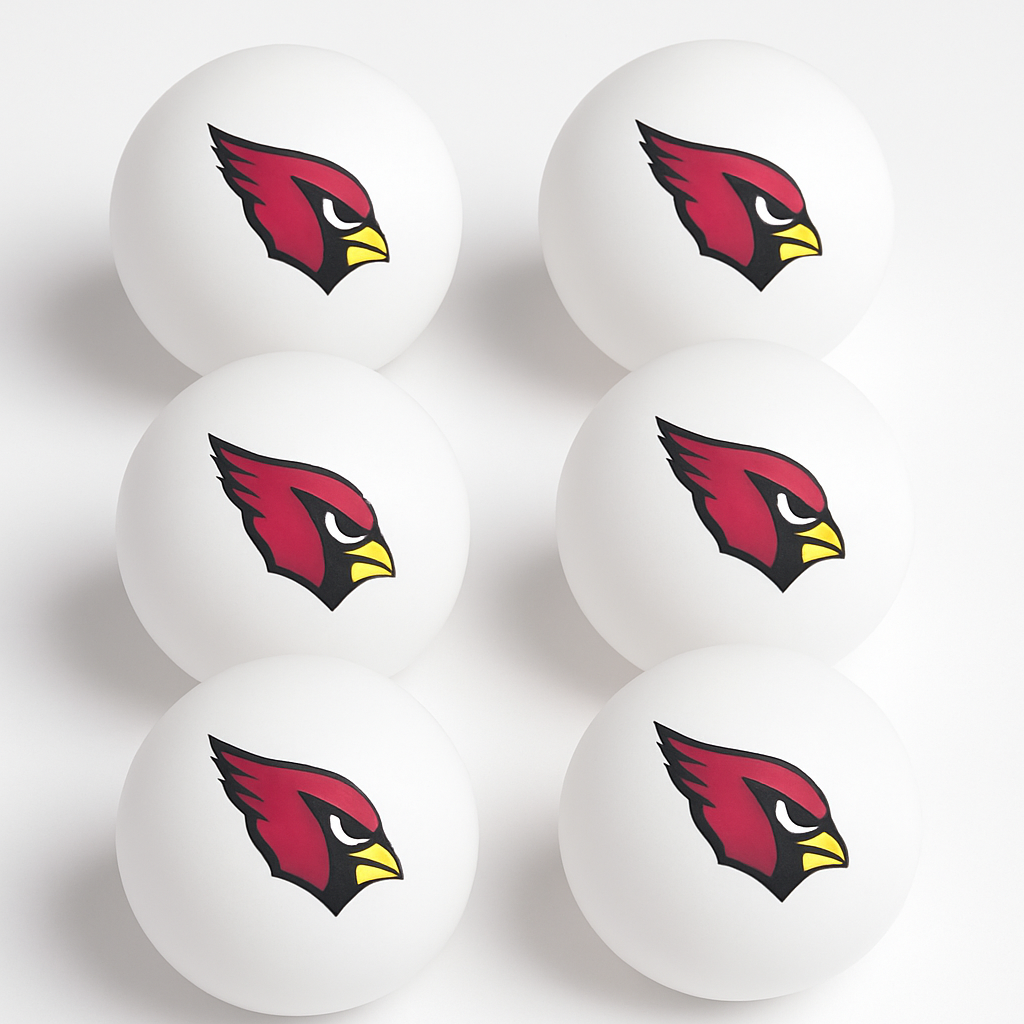 Arizona Cardinals Ping Pong Balls – 6 Pack