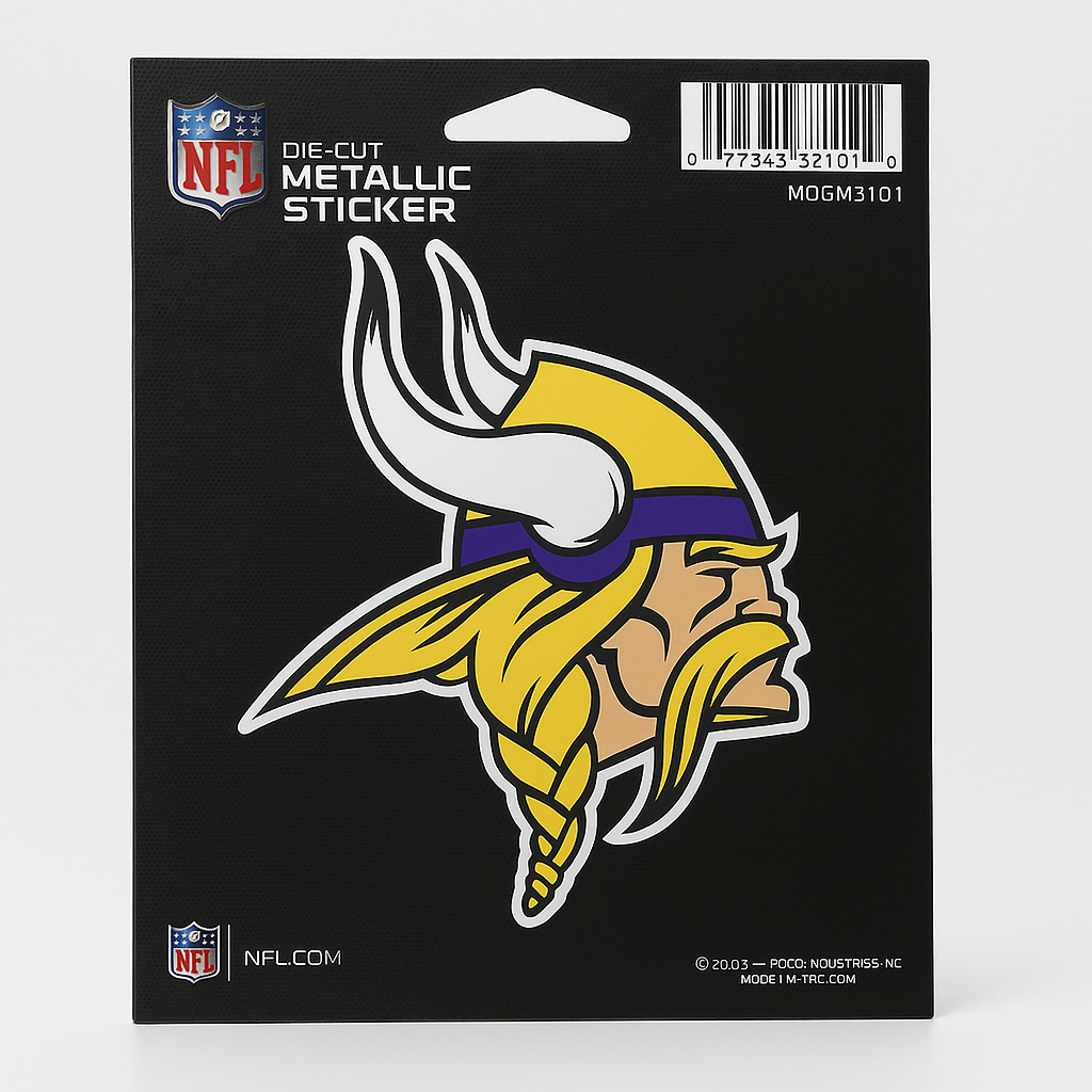 Minnesota Vikings 5x7 Inch Metal Decal
