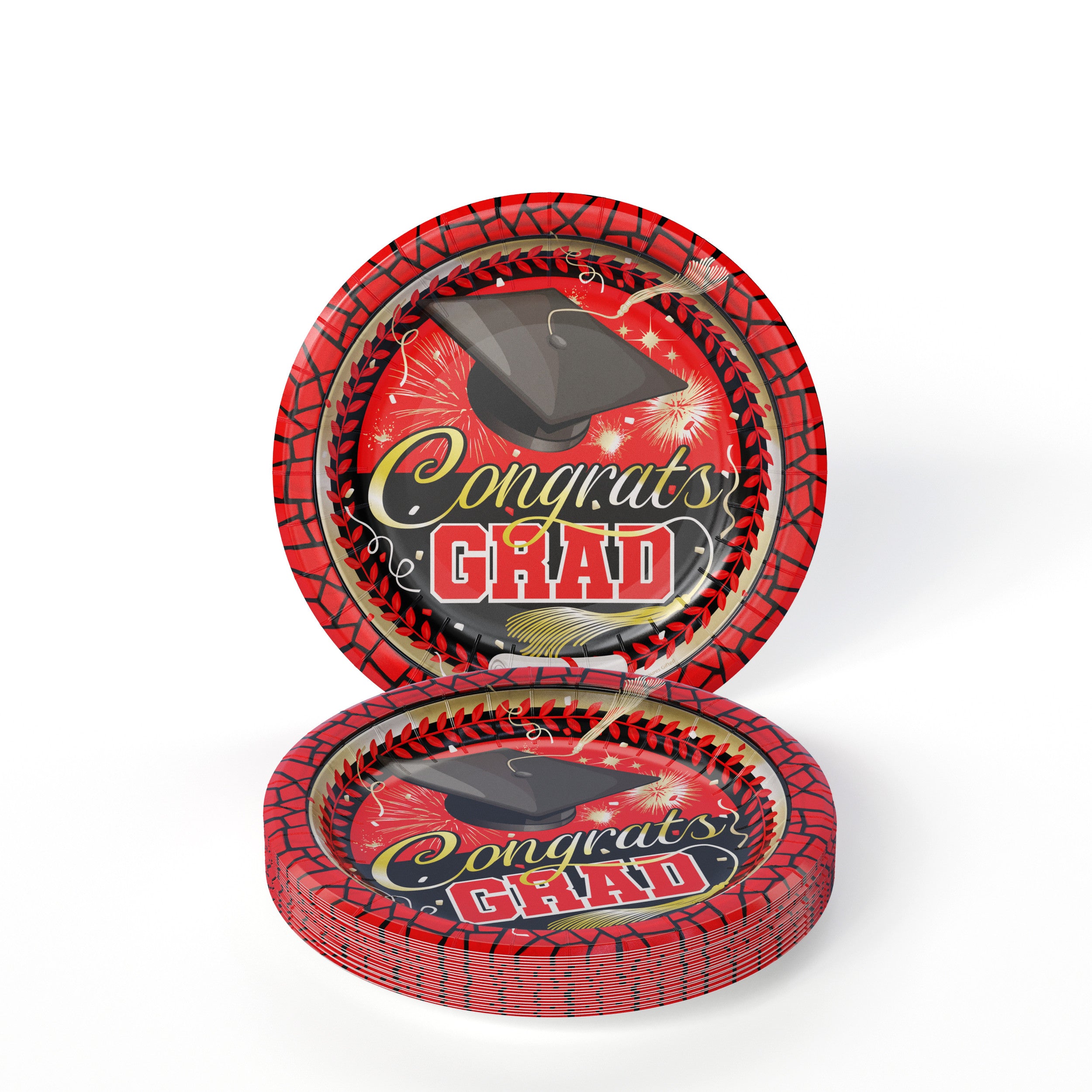 White/Red Graduation Combo Pack | Service For 8