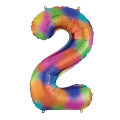 34 In. Rainbow Number 2 Balloon