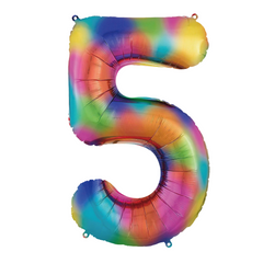 34 In. Rainbow Number 5 Balloon