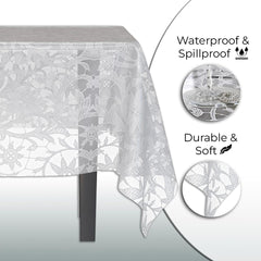 White Lace Plastic Table Cover | Case of 48